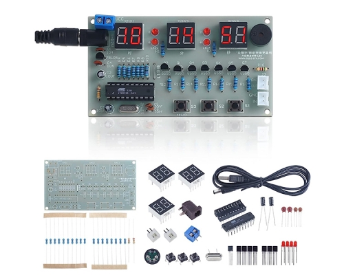 DIY Kit 6Bit Electronic Clock Alarm Counter Countdown Stopwatch Electronic Soldering Practice Learning Kits